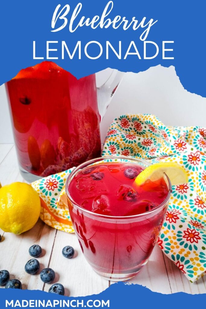 homemade refreshing blueberry lemonade pin