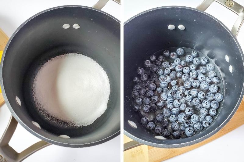 homemade blueberry lemonade process image collage