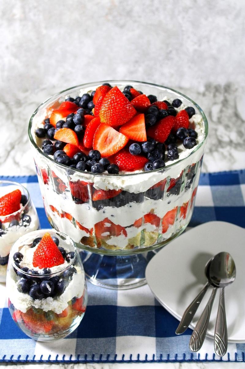 Berrylicious Red, White, and Blue Trifle - Made In A Pinch