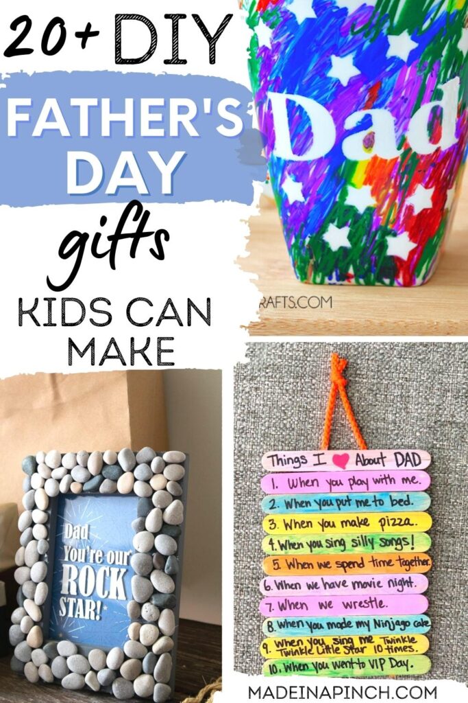 Father's Day gifts kids can make pin image