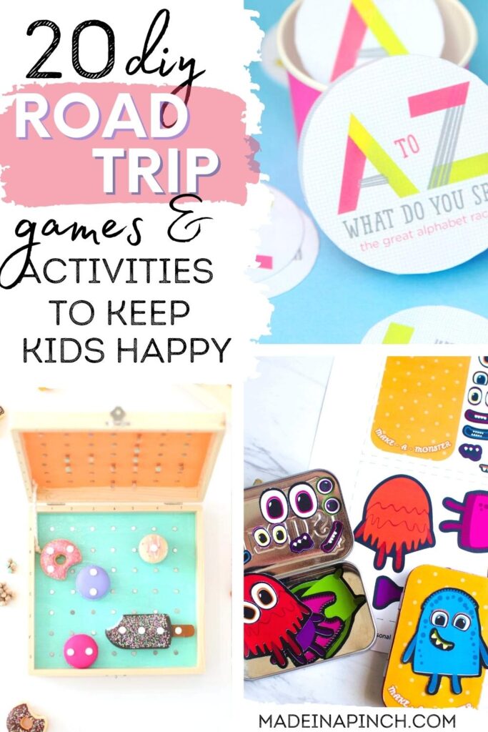 DIY games to play on a road trip pin image