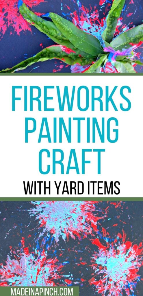 Fireworks painting craft for kids long pin image