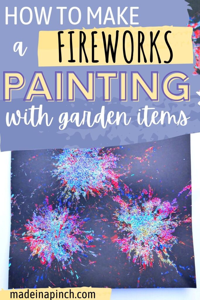Fireworks painting craft pin image