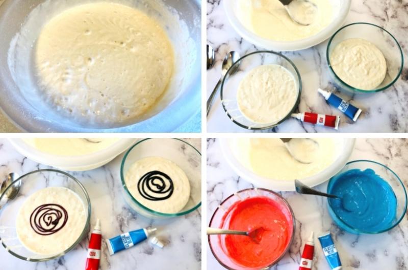using food coloring to dye cupcake dough