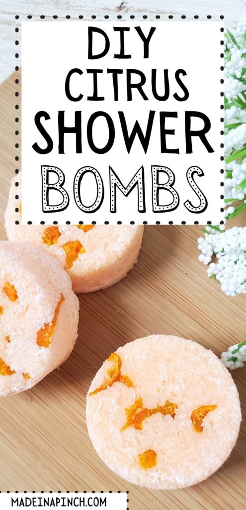 DIY citrus shower bombs pin image