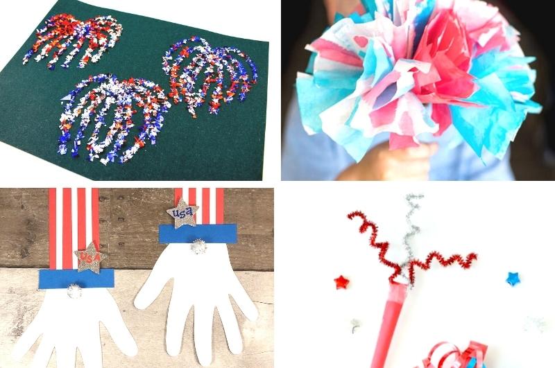 4th of July crafts for kids collage image