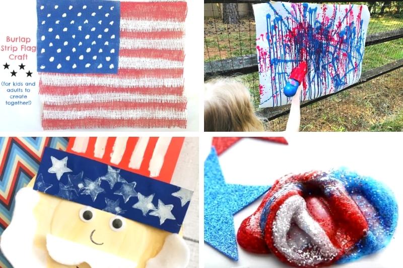 July 4th crafts for kids collage image