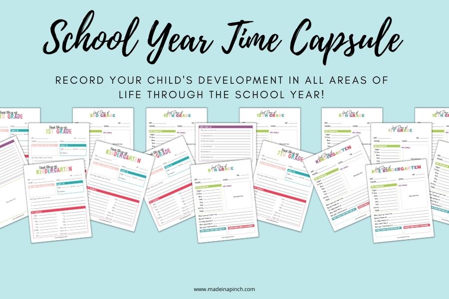 school year time capsule worksheet