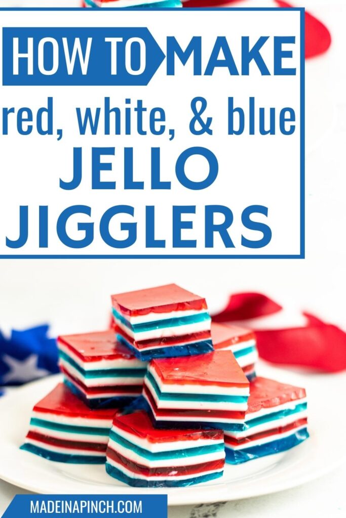 red white and blue jello jigglers pin image