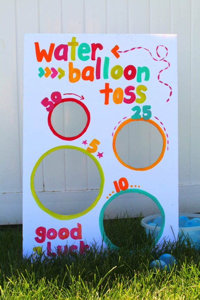 water balloon toss backyard game for families