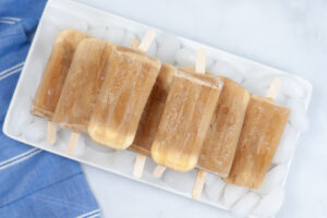 root beer float pops on a tray