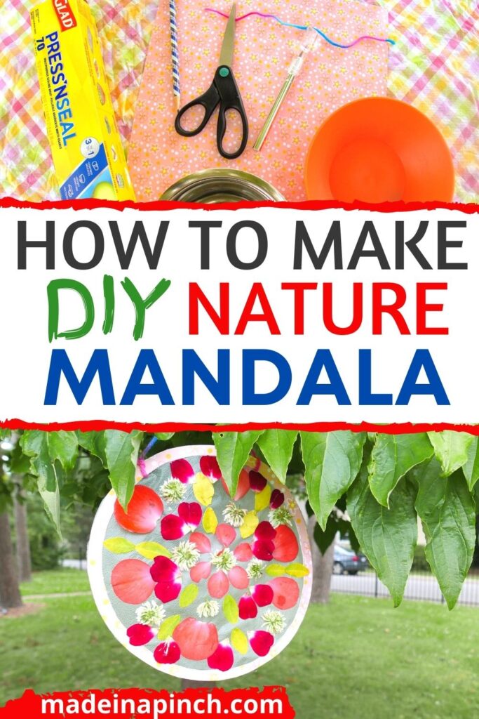 DIY nature mandala pin