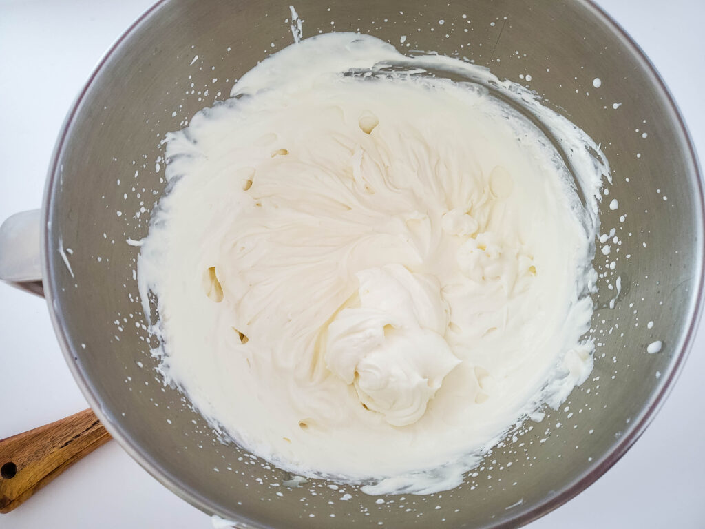 whipped heavy cream and sweetened condensed milk