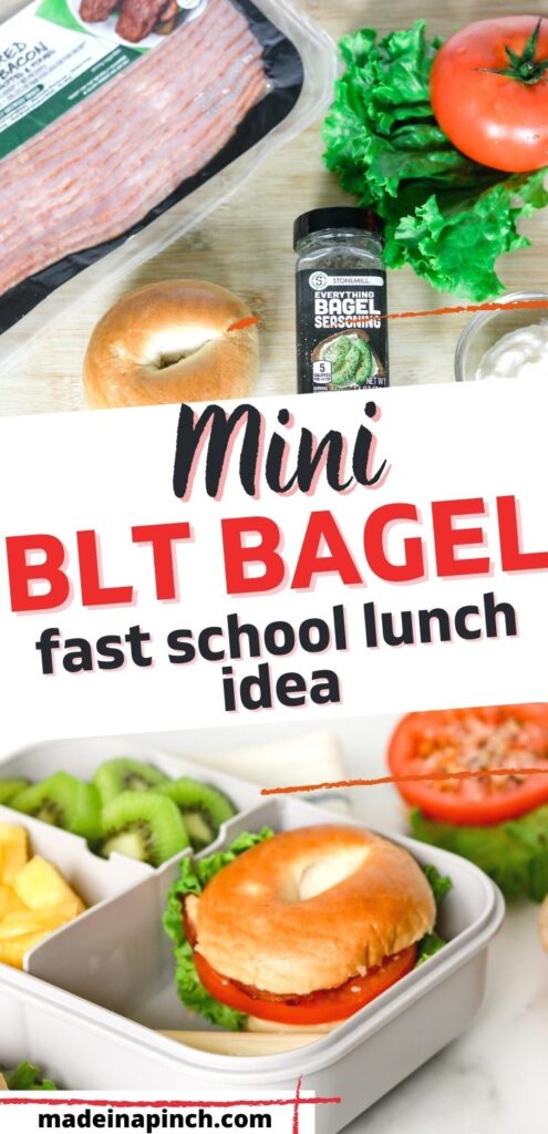 mini BLT bagel long pin