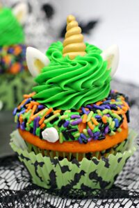 spooky unicorn cupcake
