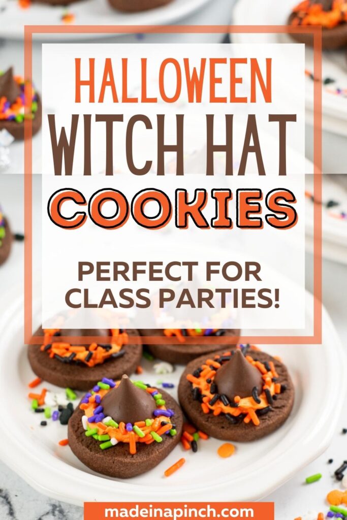 witch hat cookies pin image
