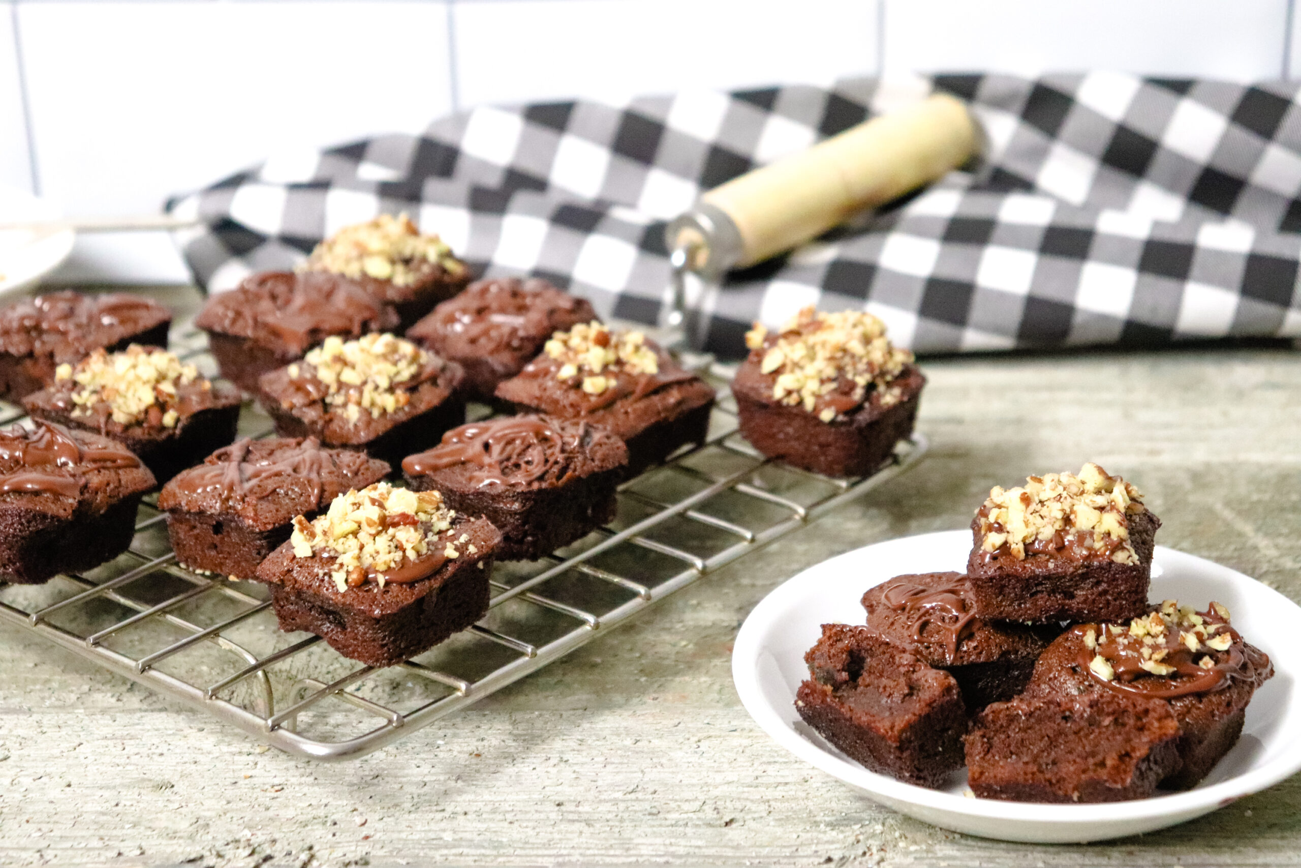 Fudgy Zucchini Brownies With Frosting Made In A Pinch