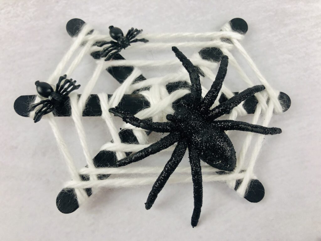 popsicle stick spiderweb craft