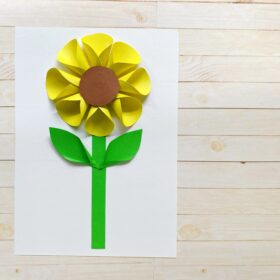 Folded paper sunflower craft final