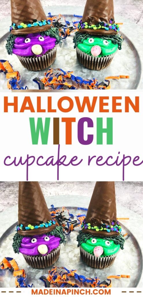 Halloween witch hat cupcakes