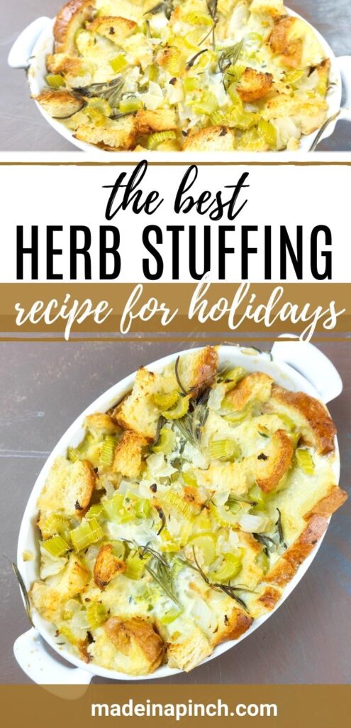 the best herb stuffing pin image