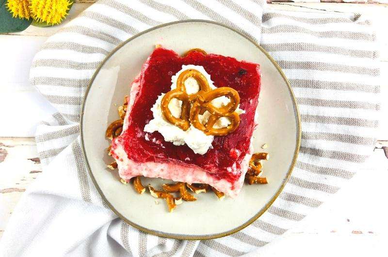 Old-fashioned Strawberry Pretzel Salad2 - Made In A Pinch