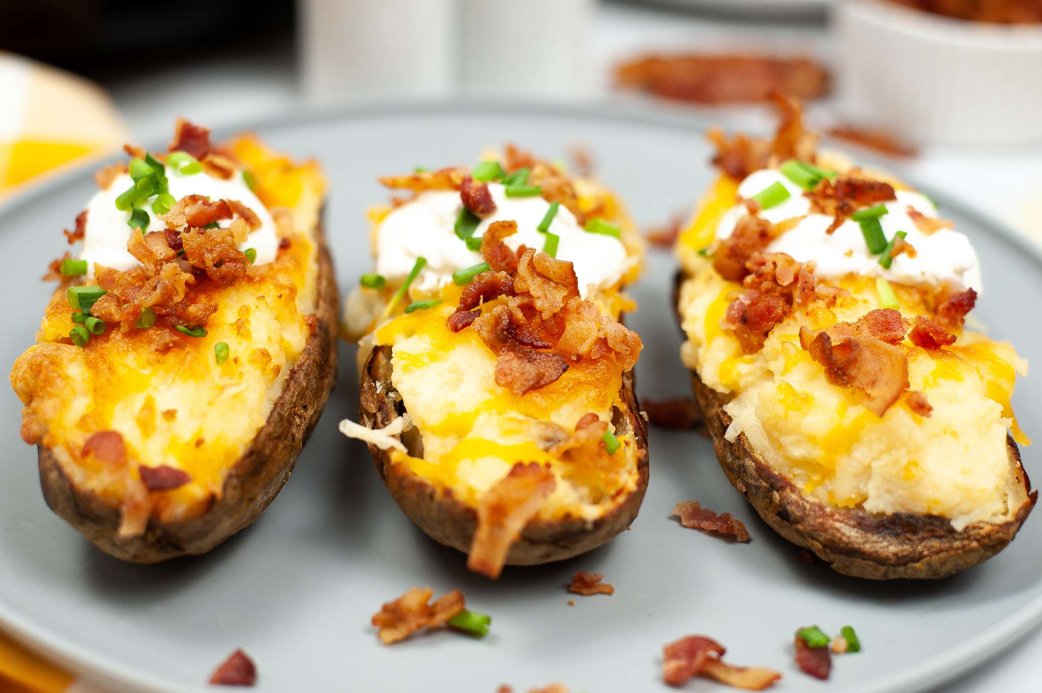 Air Fryer Twice Baked Potatoes - Made In A Pinch