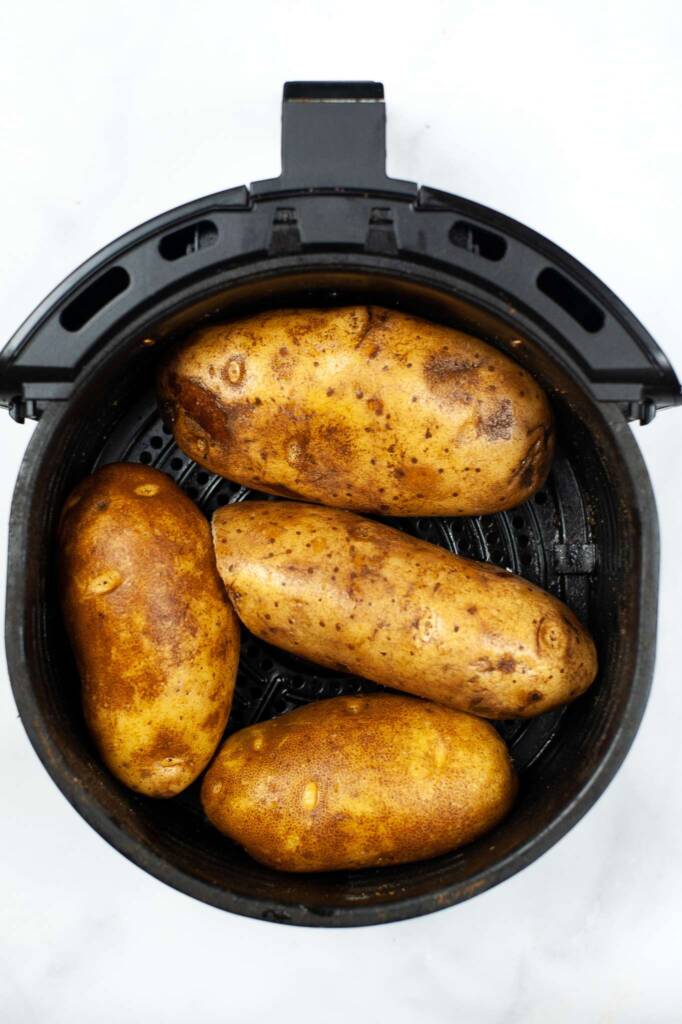 putting potatoes in the air fryer