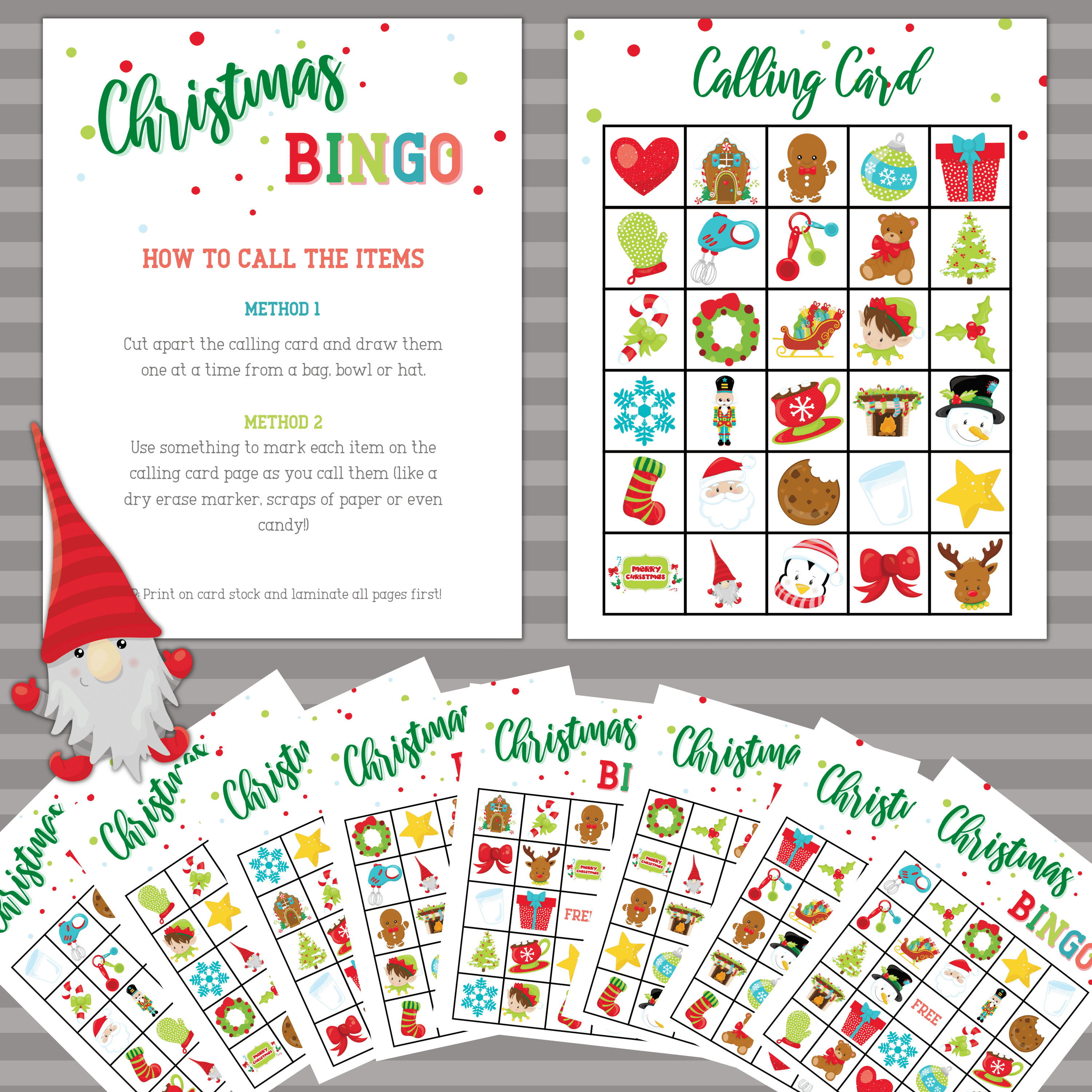 Free Printable Christmas Bingo Game - Made In A Pinch