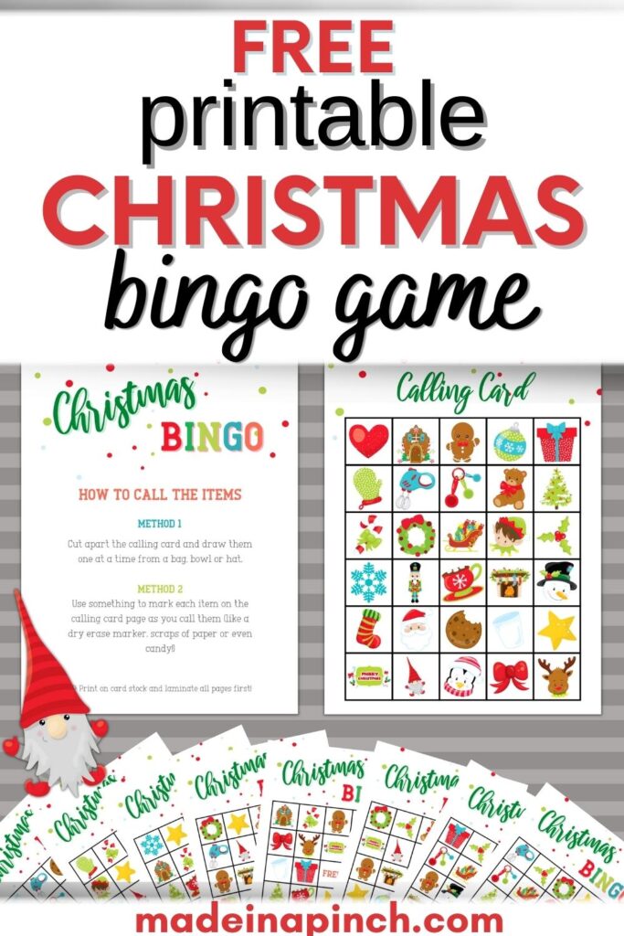 free printable Christmas bingo cards