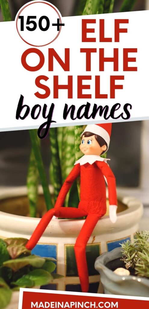 Elf on the Shelf boy names pin image