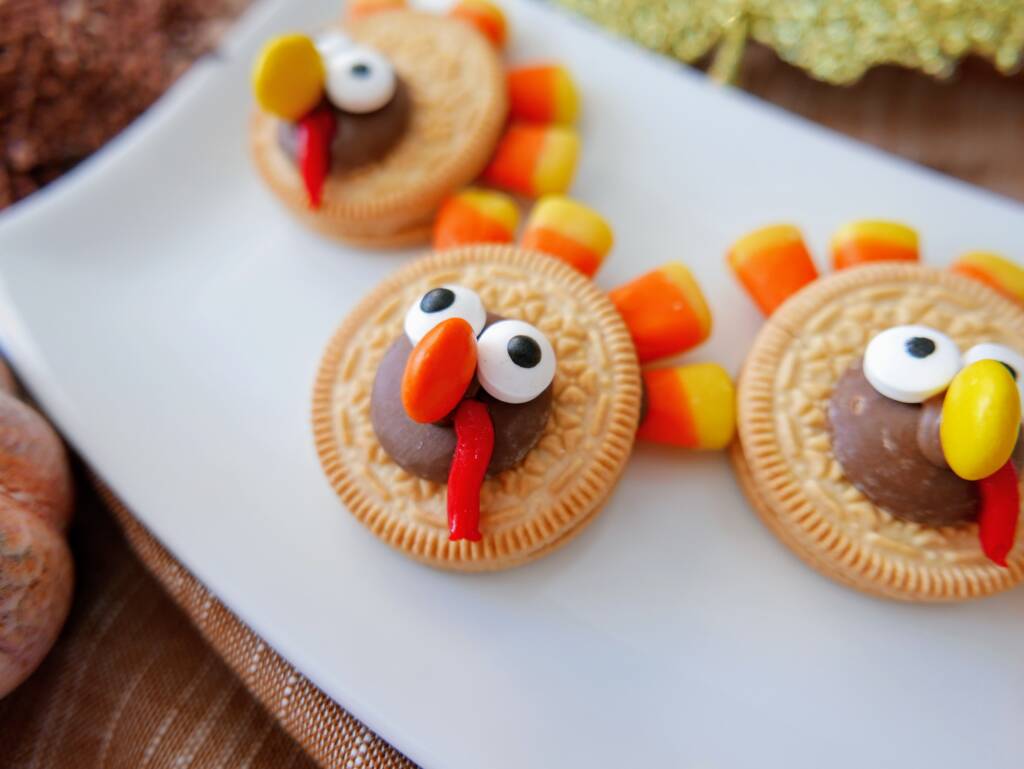 Thanksgiving cookies closeup