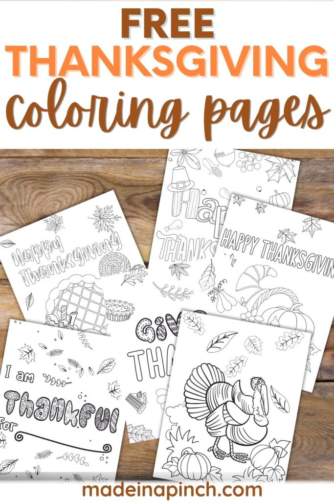 printable Thanksgiving coloring pages for kids pin