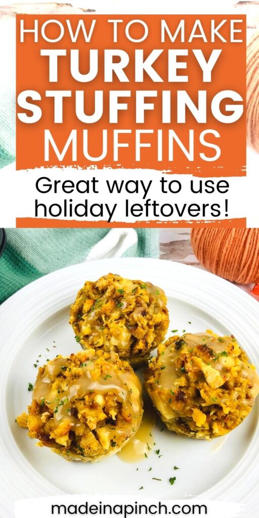 leftover turkey stuffing muffins pin