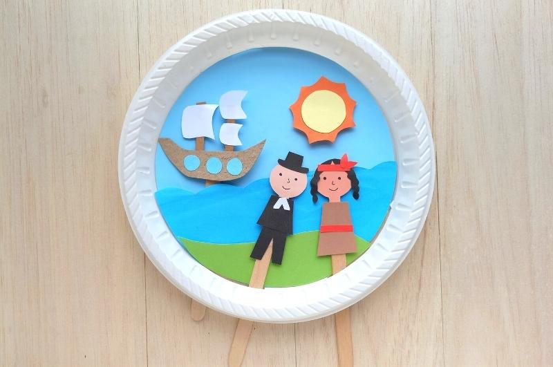 Paper plate pilgrim craft