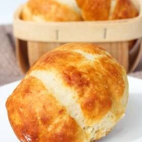 homemade rolls with basket