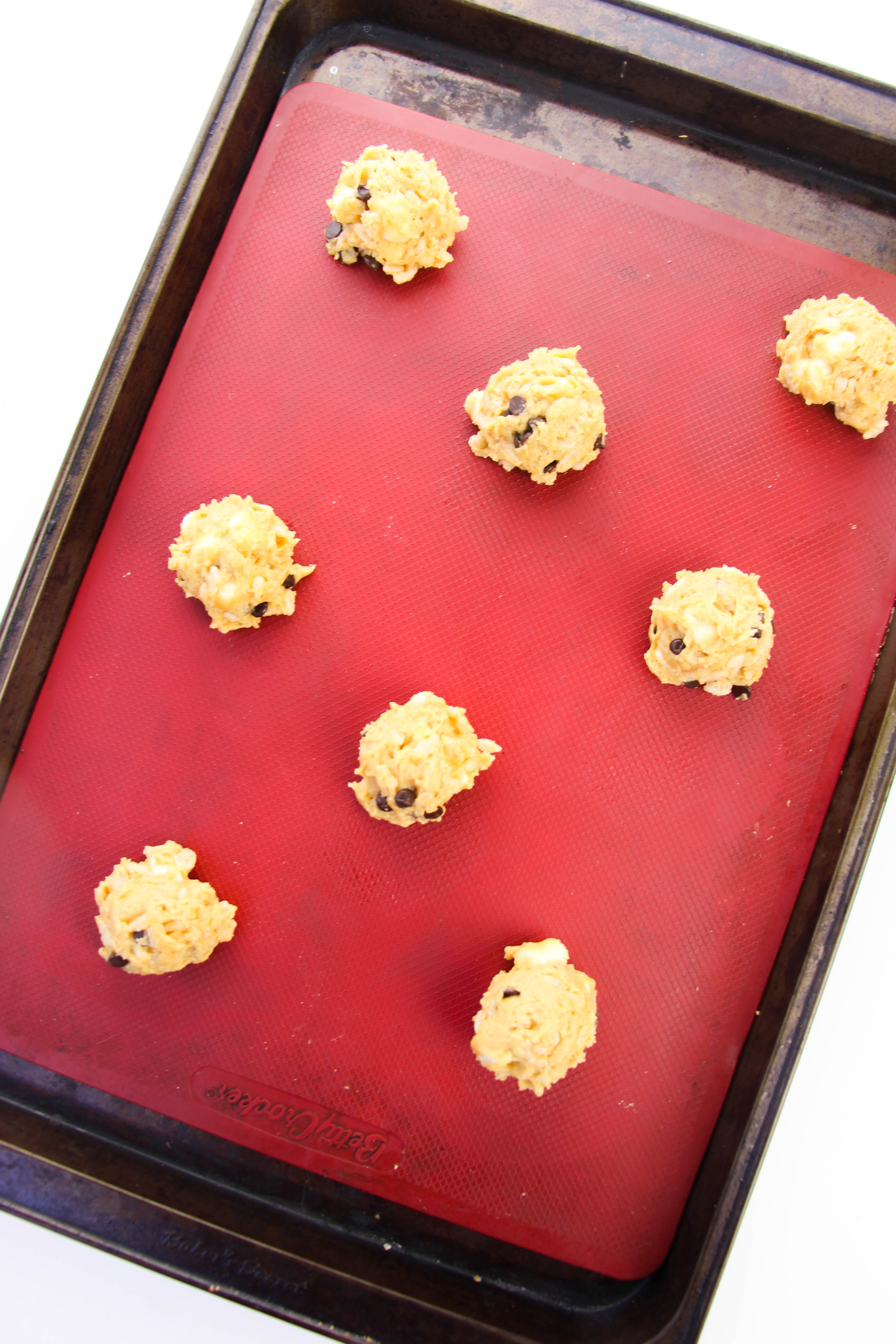 Rice krispie chocolate chip cookies made in a pinch