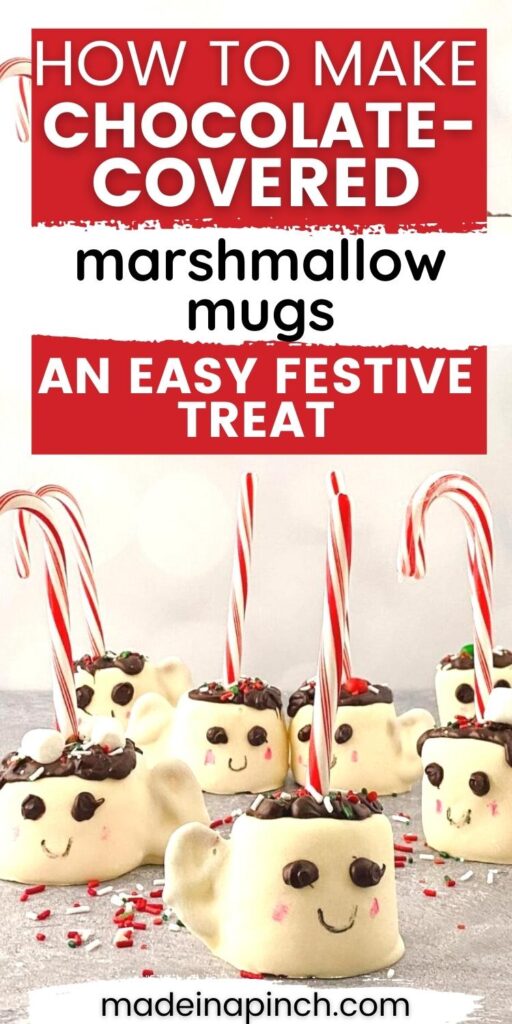 chocolate-covered hot chocolate marshmallow mugs pin image