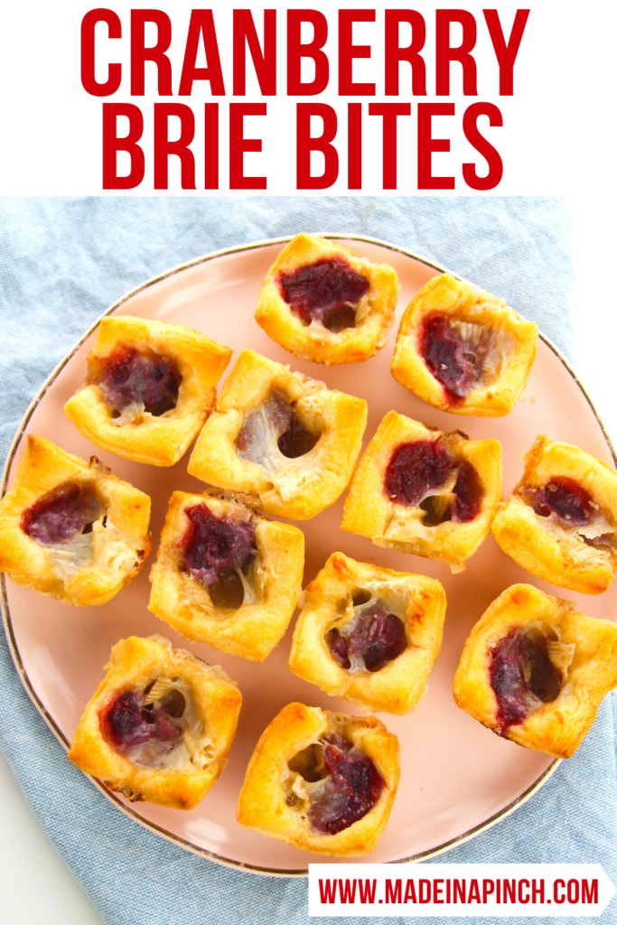 sweet and savory cranberry brie bites