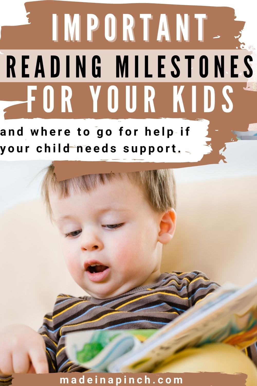 Basic Reading Milestones For Kids (A Guide For Moms) - Made In A Pinch