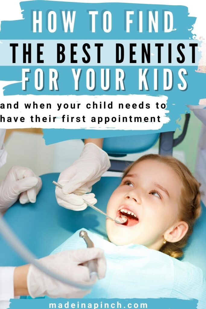 how to find the best dentist for kids pin image