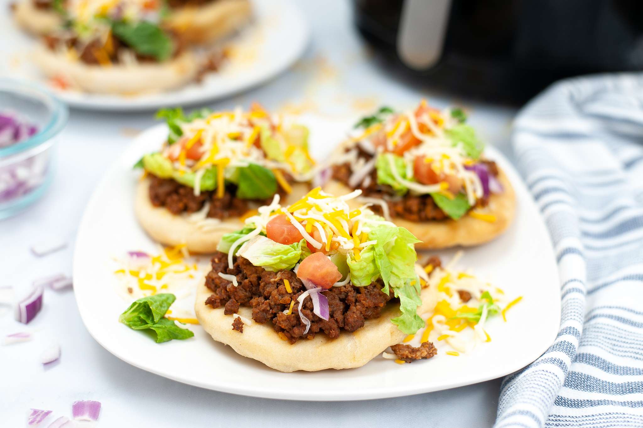 Air Fryer Indian Tacos (with Homemade Fry Bread) Made In A Pinch