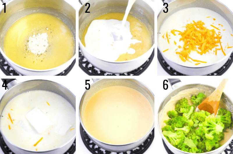 crack broccoli process collage