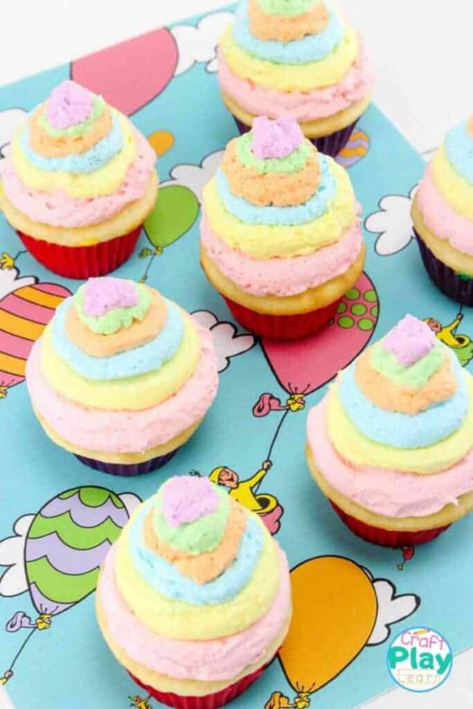 oh the places you'll go dr seuss cupcakes