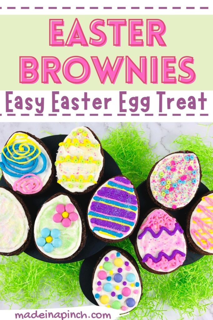 Easter brownies pin image