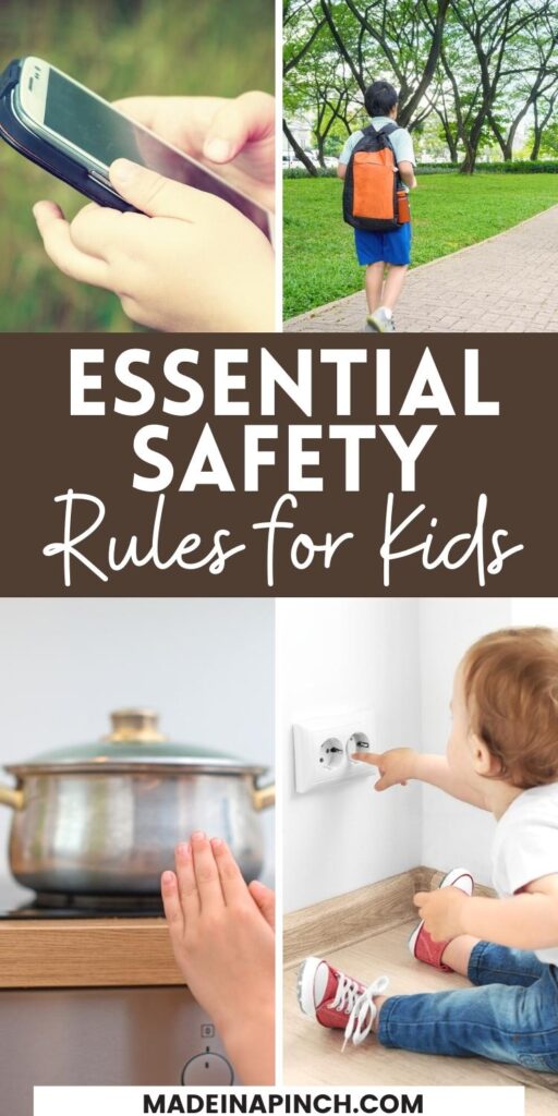 essential safety rules for kids pin