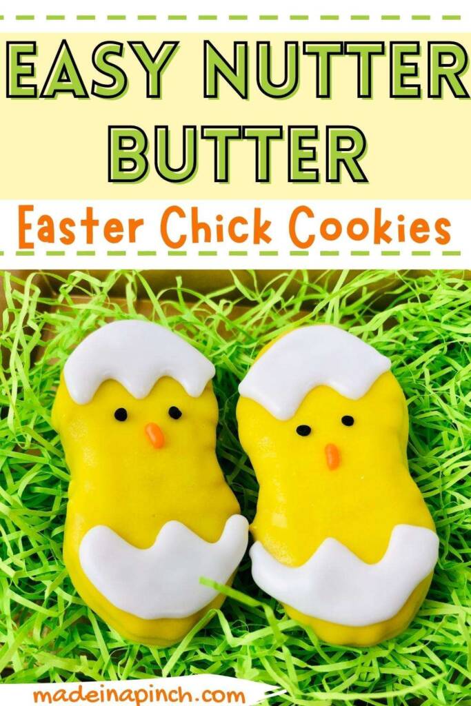 Nutter Butter Easter Chick Cookies pin