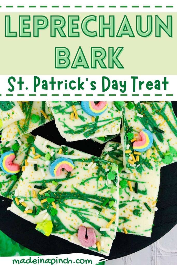 St Patrick's Day candy bark pin