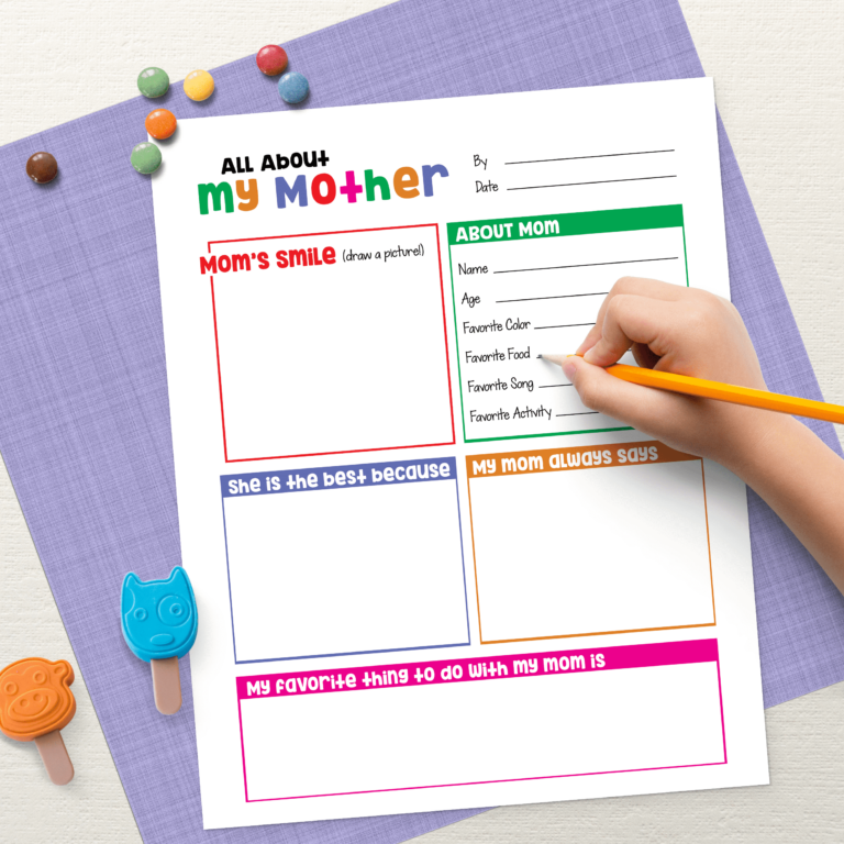 All About My Mom Free Printable - Made In A Pinch