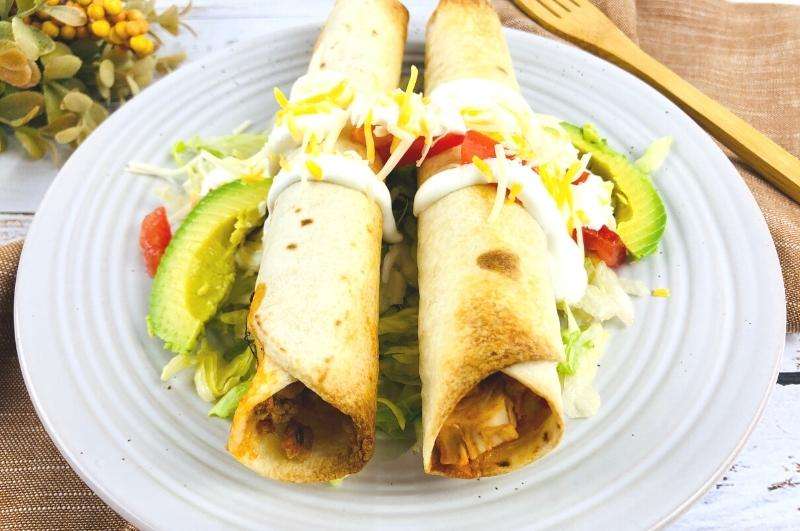 Baked rolled tacos